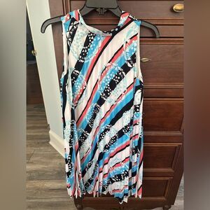 NWT WOMENS KHARI BLUE DRESS MULTICOLOR SIZE SMALL